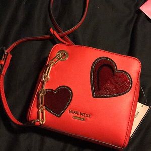 CUSTOM red heart purse